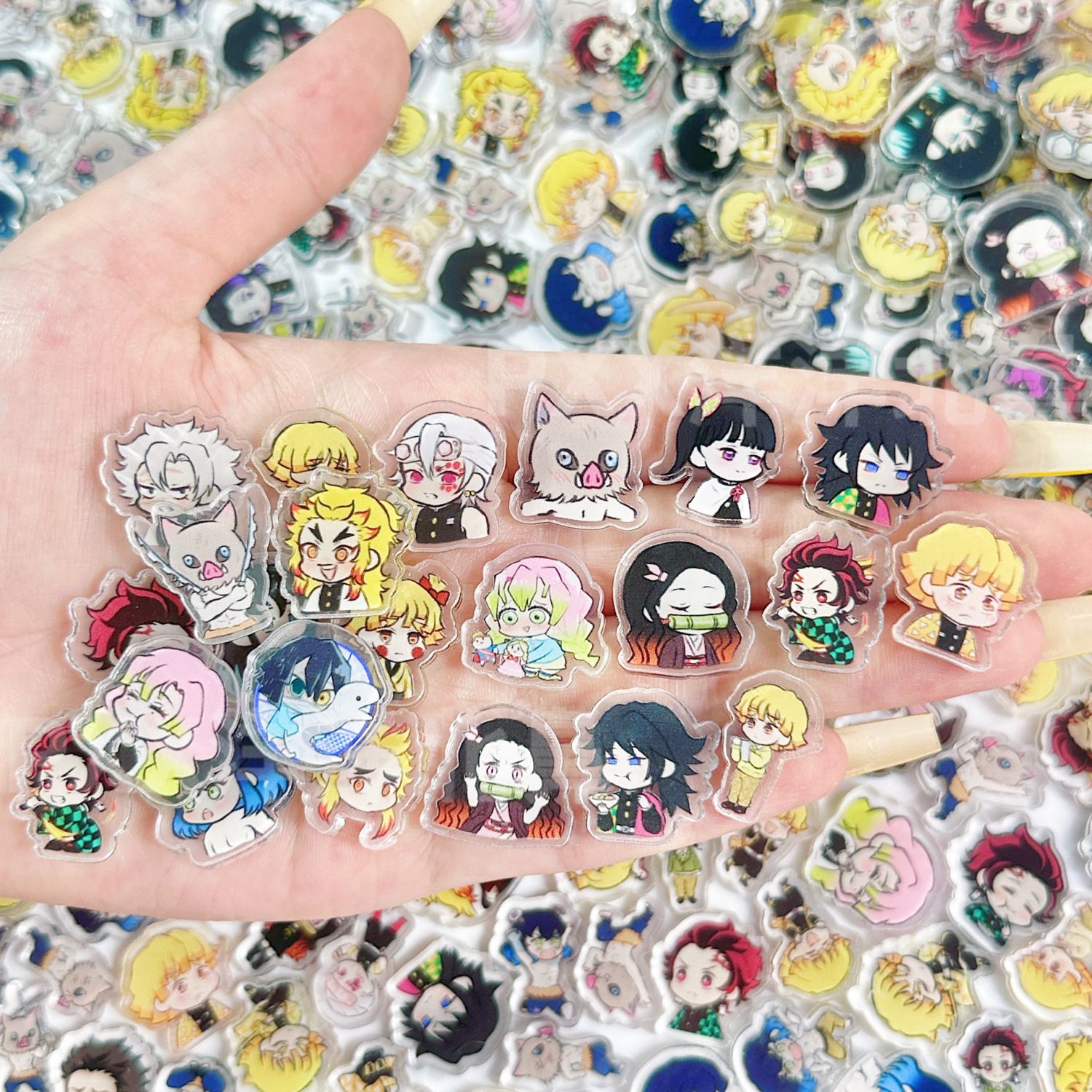 50/100Pcs 1/2cm Mini Demon Sla - Phone Accessories Demon Slayer 리뷰 및 가격