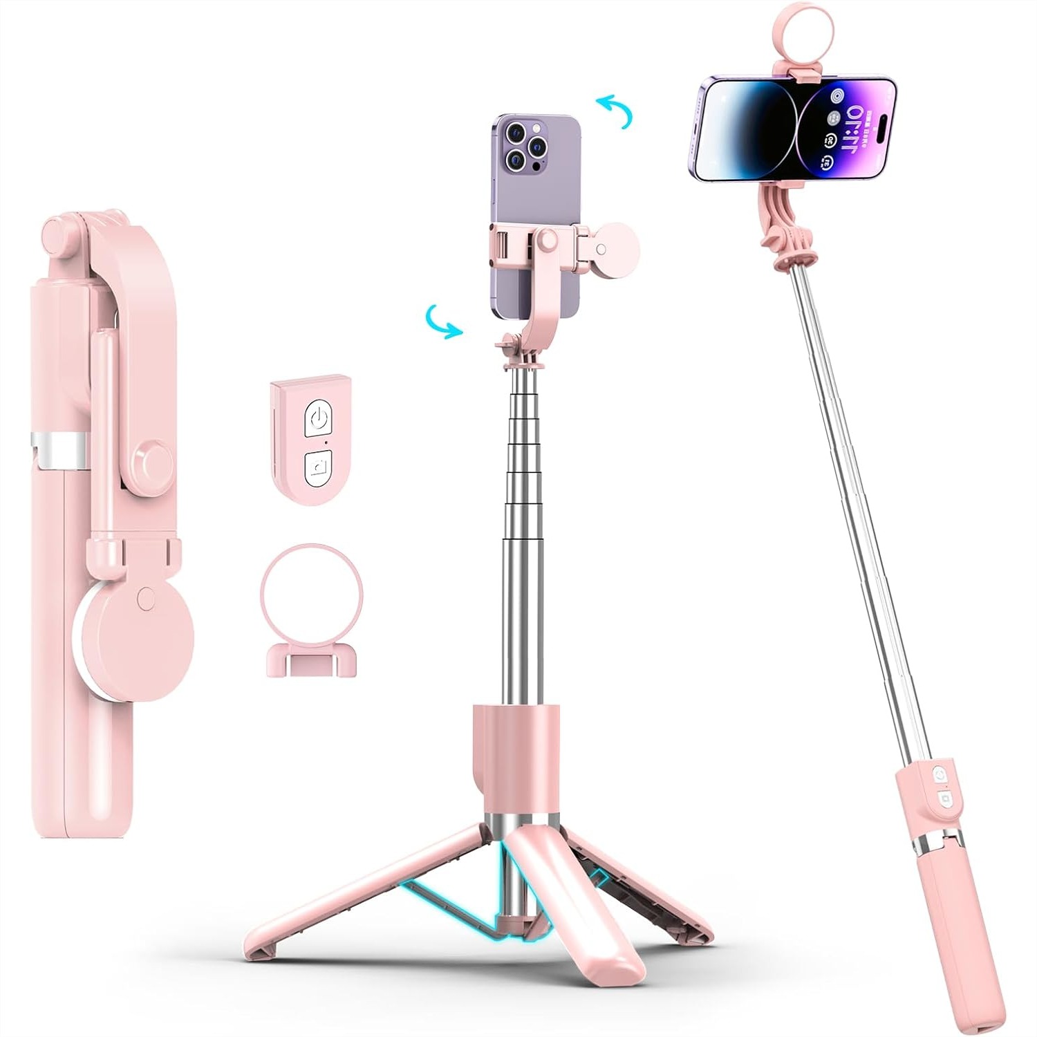 Selfie Stick With Rechargeable - Phone Accessories Images 리뷰 및 가격