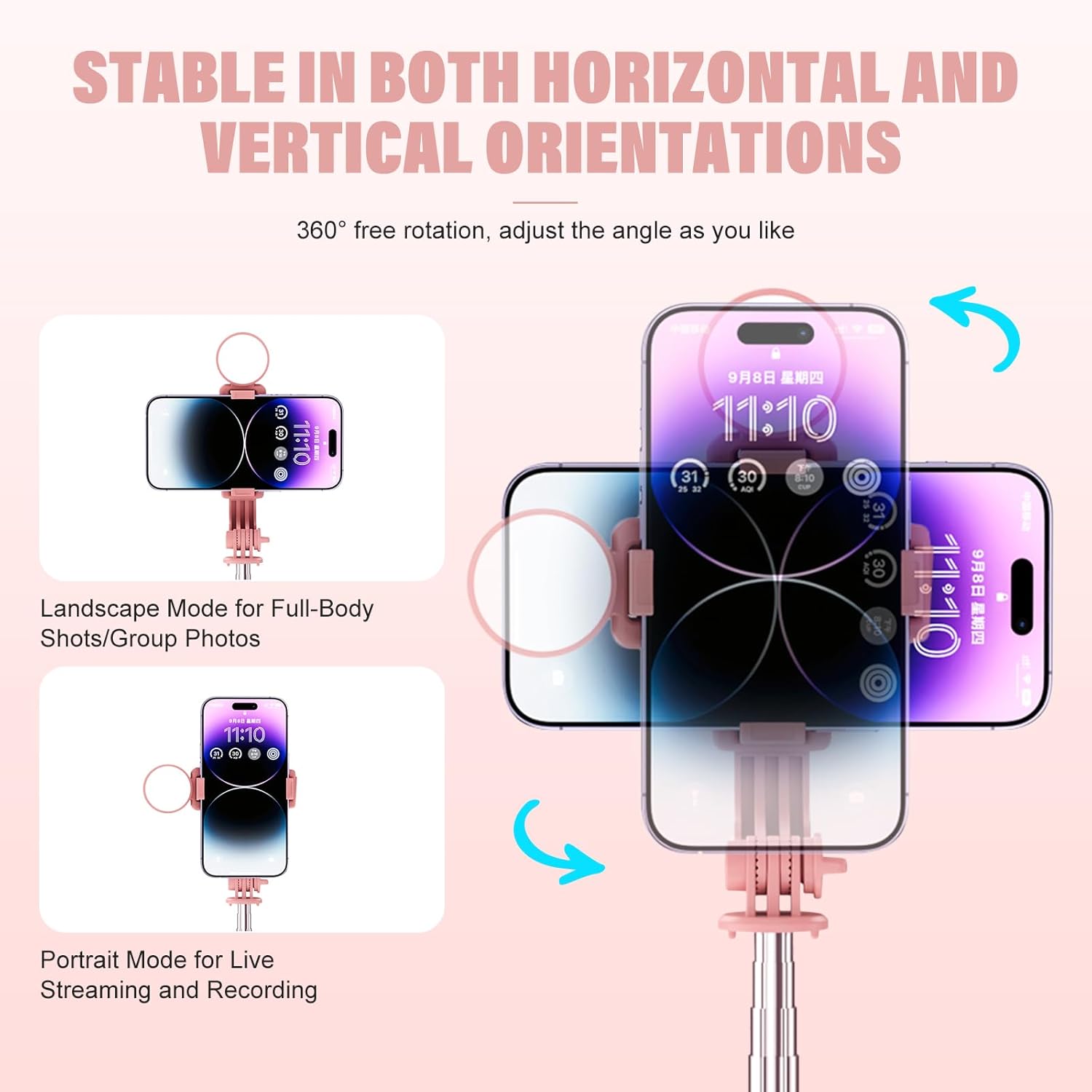 Selfie Stick With Rechargeable - Phone Accessories Images 리뷰 및 가격