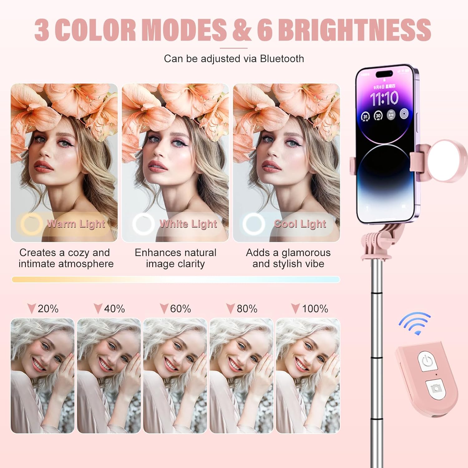 Selfie Stick With Rechargeable - Phone Accessories Images 리뷰 및 가격