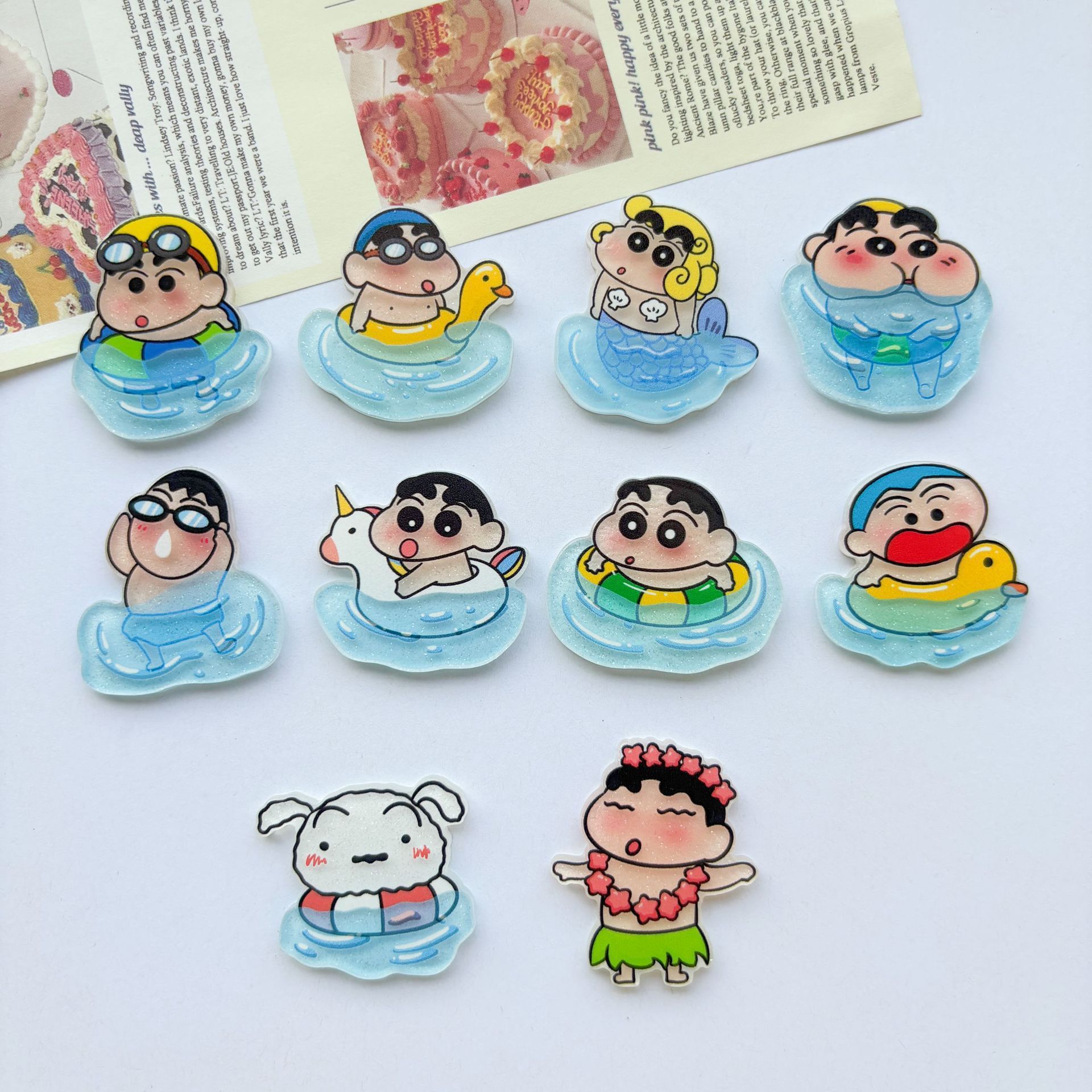 10pcs/set Cartoon Crayon Shin- - Phone Accessories Images 리뷰 및 가격