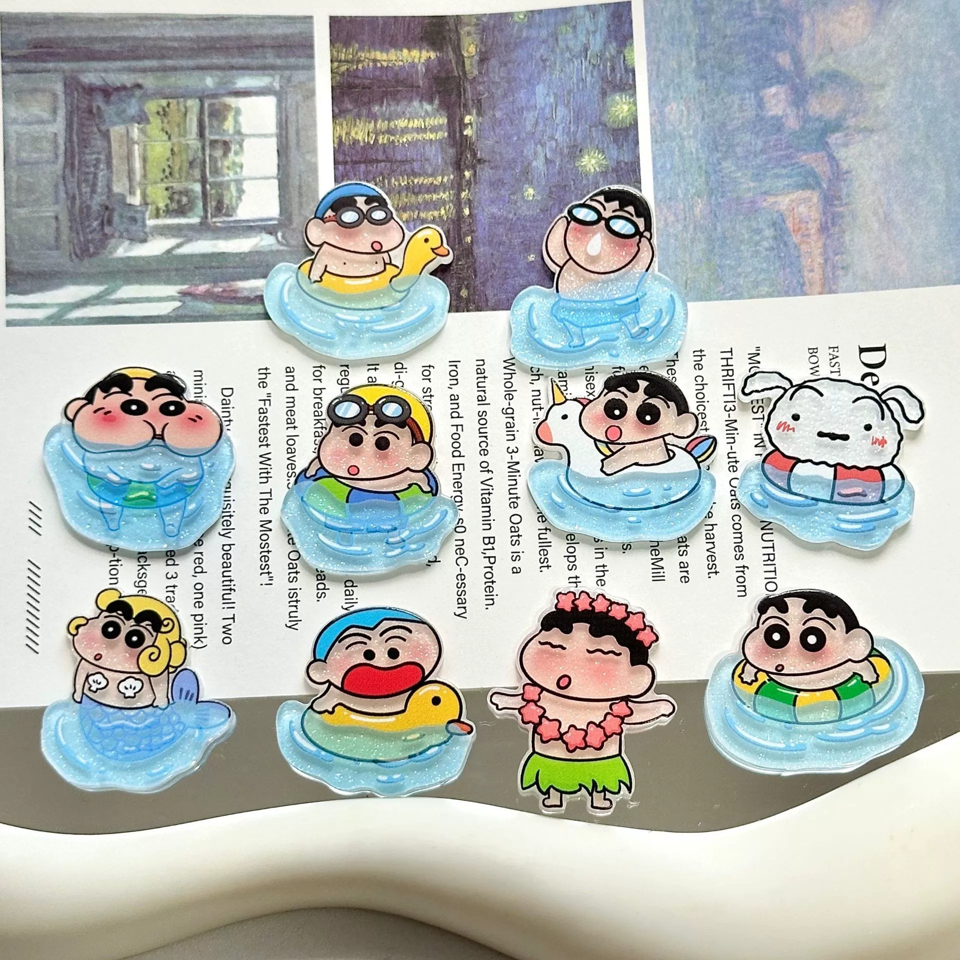10pcs/set Cartoon Crayon Shin- - Phone Accessories Images 리뷰 및 가격