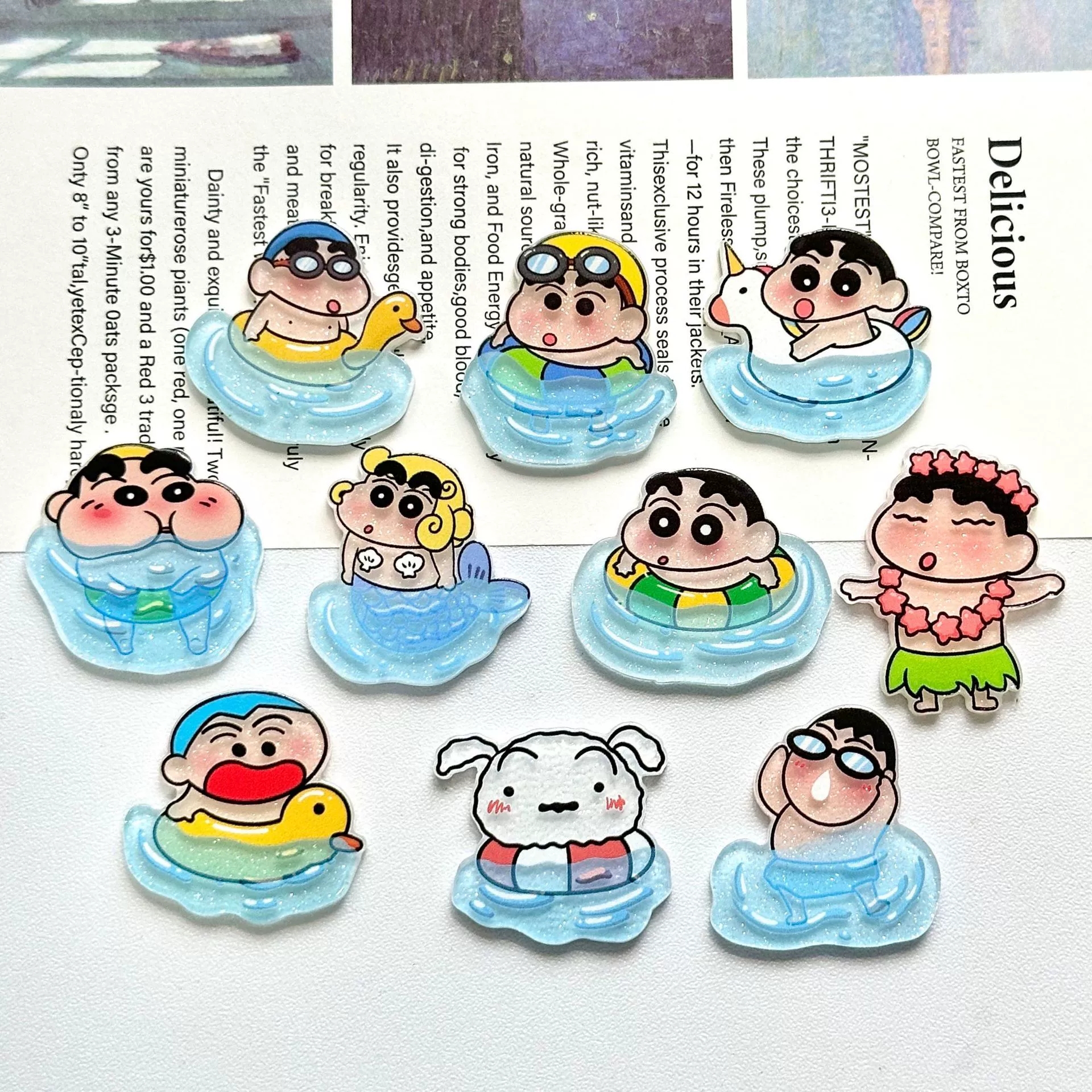 10pcs/set Cartoon Crayon Shin- - Phone Accessories Images 리뷰 및 가격