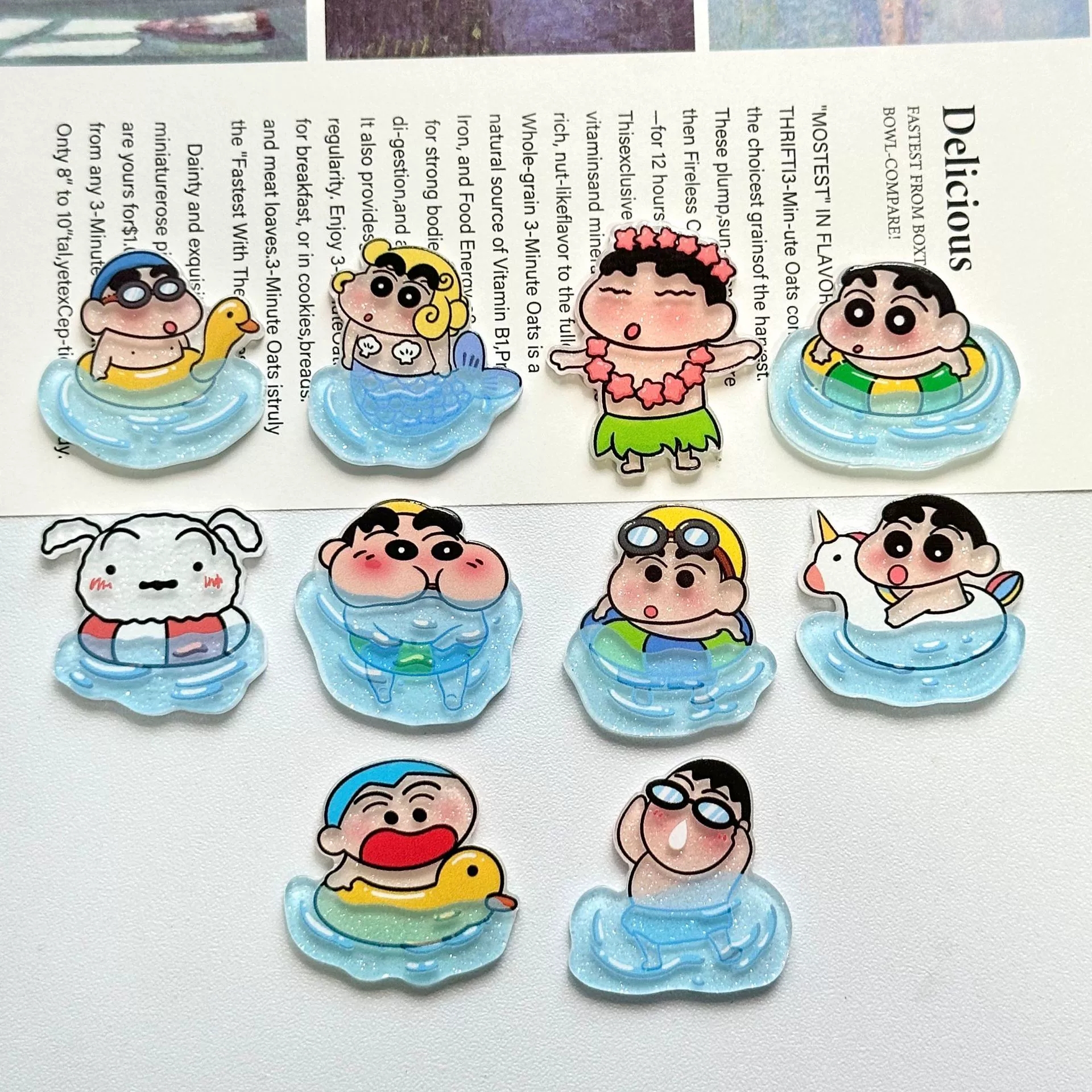10pcs/set Cartoon Crayon Shin- - Phone Accessories Images 리뷰 및 가격
