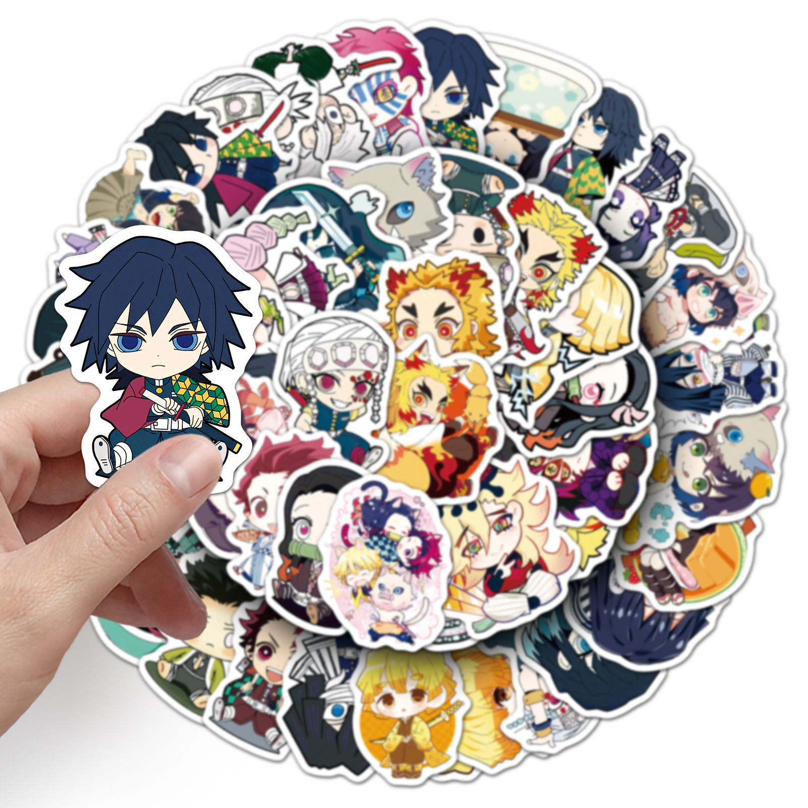 50 Pcs Chibi Demon Slayer Anim - Phone Accessories Demon Slayer 리뷰 및 가격