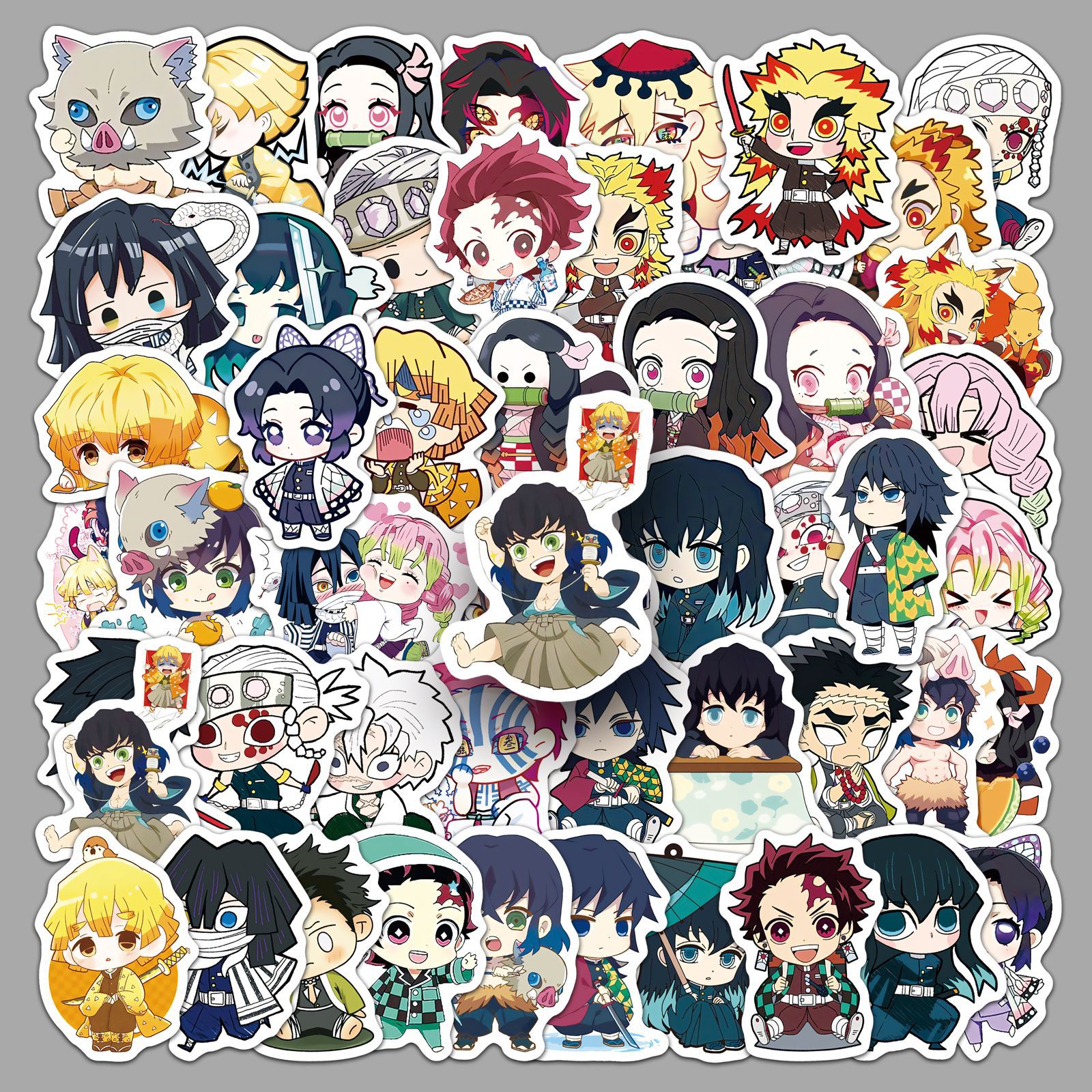 50 Pcs Chibi Demon Slayer Anim - Phone Accessories Demon Slayer 리뷰 및 가격