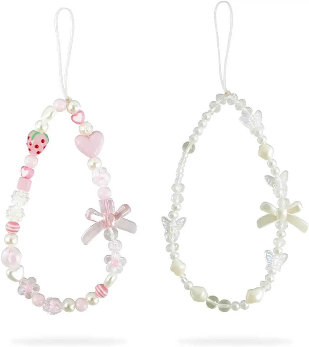 Pink Beaded Phone Wrist Strap, - Phone Accessories Images 리뷰 및 가격