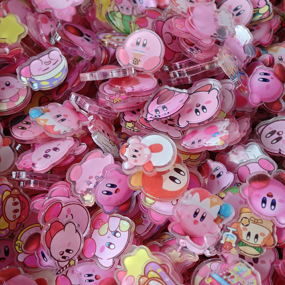 50pcs/set Anime Kirby Resin DI - Phone Accessories Images 리뷰 및 가격