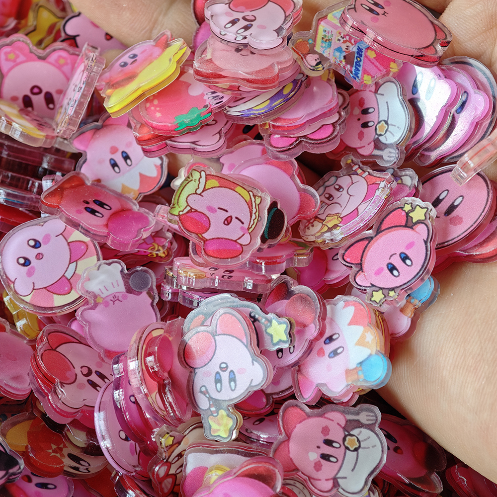 50pcs/set Anime Kirby Resin DI - Phone Accessories Images 리뷰 및 가격
