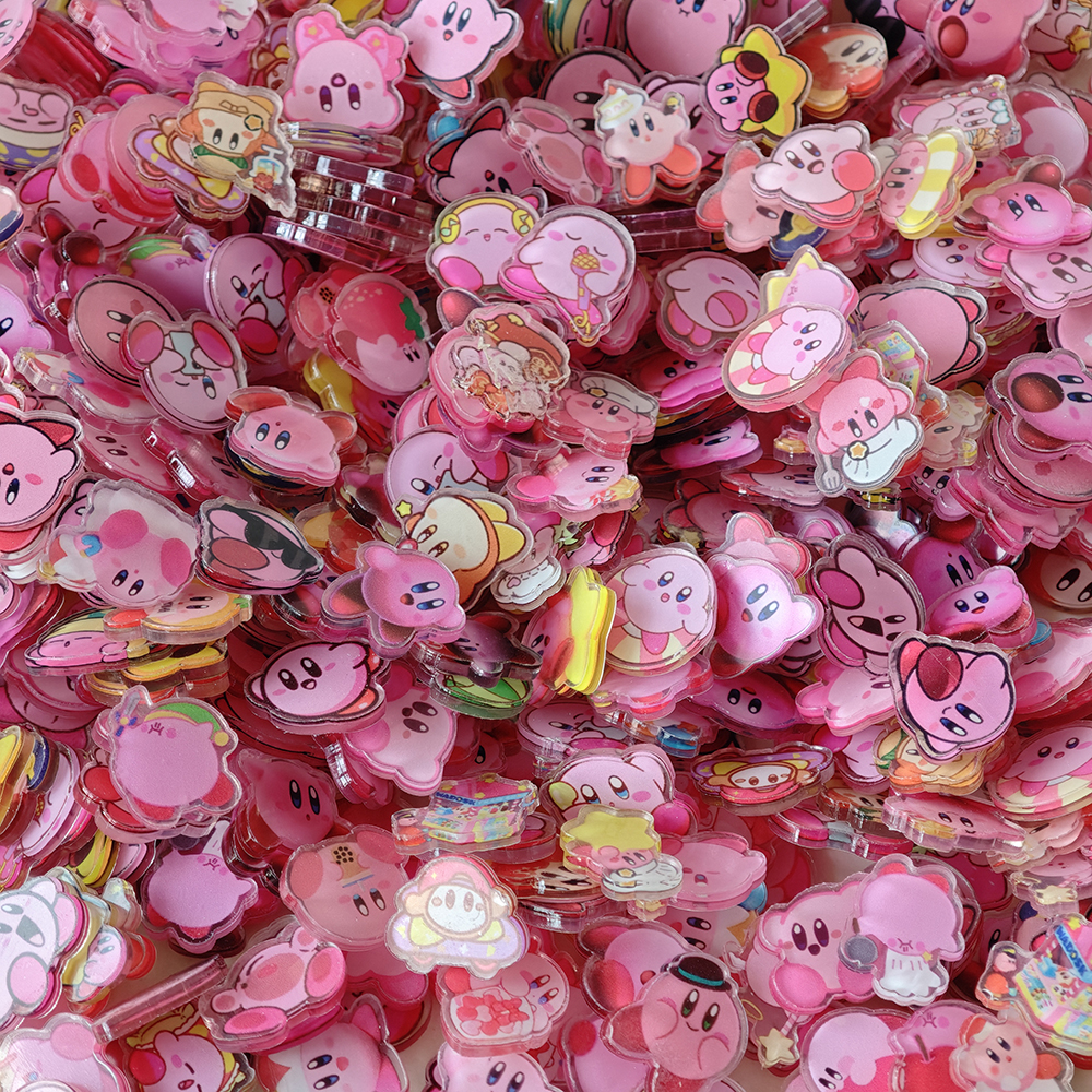 50pcs/set Anime Kirby Resin DI - Phone Accessories Images 리뷰 및 가격