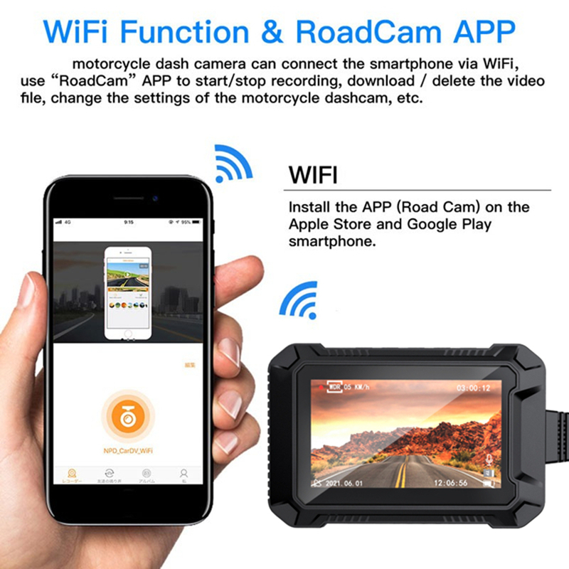 WiFi Motorcycle DVR Dash Cam 1 - Micro Sd Card 리뷰 및 가격